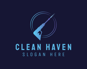 Pressure Washer Cleaning logo design