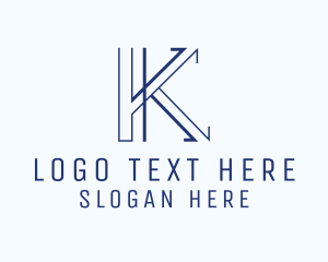 Geometric Business Letter K  logo