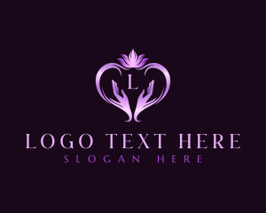 Lotus Heart Hand logo