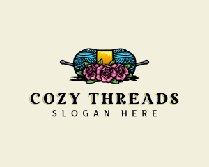 Crochet Yarn Embroidery logo design