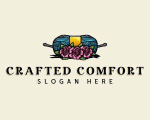 Crochet Yarn Embroidery logo design