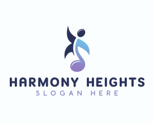 Music Note Human logo