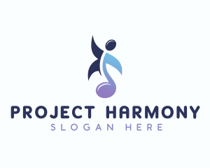 Music Note Human logo