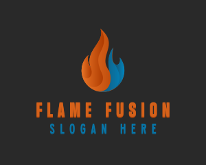 Hot Cold Temperature logo design