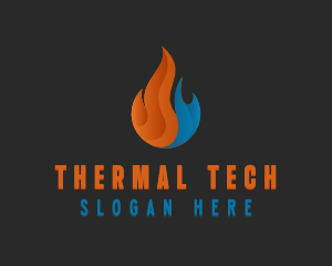 Hot Cold Temperature logo design