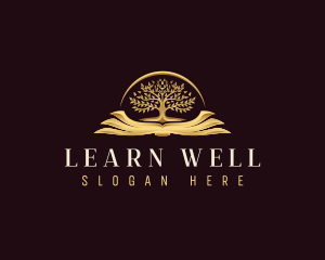 Tree Learning Book logo design