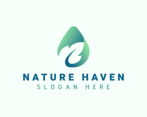 Organic Natural Leaf logo design