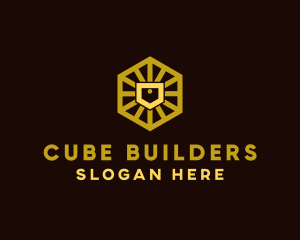 Geometric Cube Wallet logo design