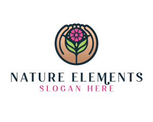 Natural Flower Gardening logo design