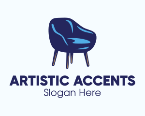 Blue Scandinavian Chair logo design
