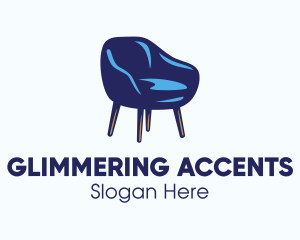 Blue Scandinavian Chair logo design