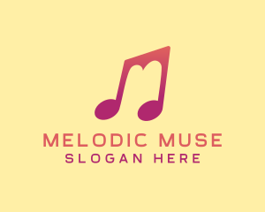 Media Music Note logo design