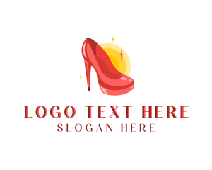 Stilettos High Heels Shoe logo design