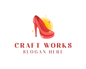 Stilettos High Heels Shoe logo design