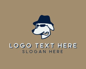 Dog Fedora Hat logo