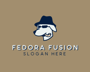 Dog Fedora Hat logo