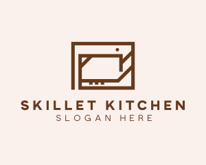 Brown Minimalist Oven logo design