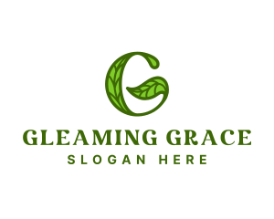 Green Leaf Letter G logo design