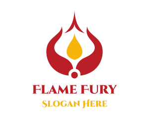 Red Arabian Flame logo design