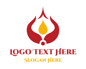Sultan - Red Arabian Flame logo design