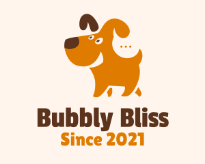 Cute Dog Chat logo design