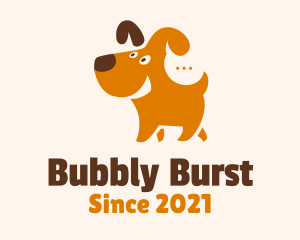 Cute Dog Chat logo design