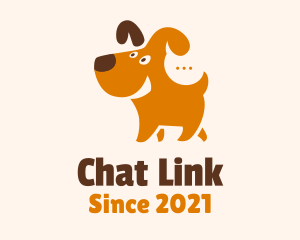 Cute Dog Chat logo design