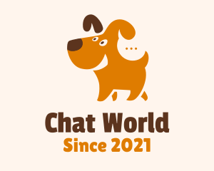 Cute Dog Chat logo design