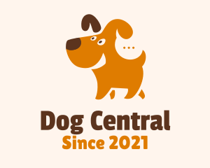 Cute Dog Chat logo design