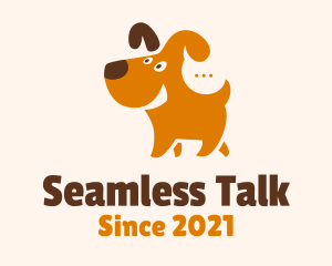 Cute Dog Chat logo design