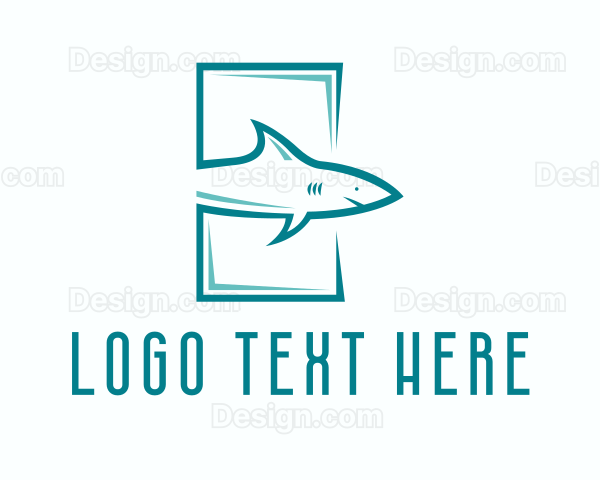 Shark Aquarium Surfing Logo