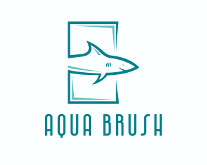 Shark Aquarium Surfing logo design