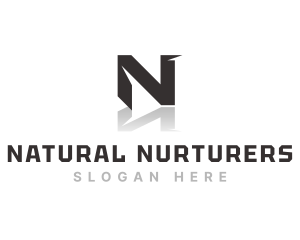 Modern Brand Reflection Letter N logo design