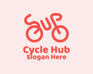 Red Minimalist Bike logo