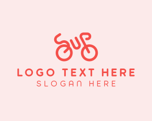 Red Minimalist Bike logo