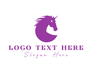 Mythical Elegant Unicorn logo