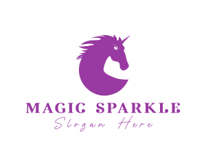 Mythical Elegant Unicorn logo design