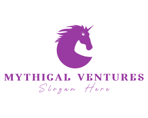 Mythical Elegant Unicorn logo design