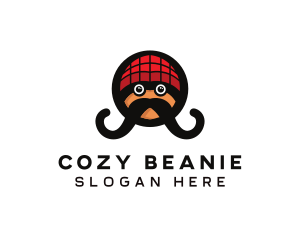 Beanie Mustache Man logo