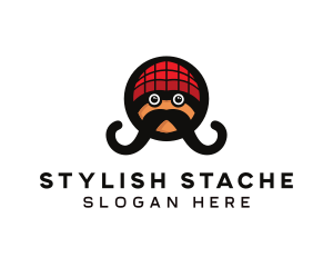 Beanie Mustache Man logo