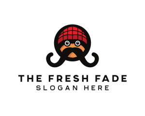 Beanie Mustache Man logo design