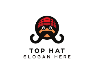 Beanie Mustache Man logo design