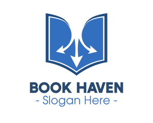 Book Arrows Reading logo design