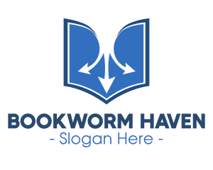 Book Arrows Reading logo design