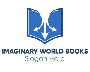 Book Arrows Reading logo design