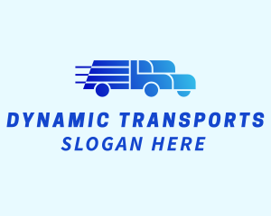 Blue Fast Transportation  logo design