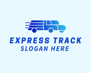 Blue Fast Transportation  logo design