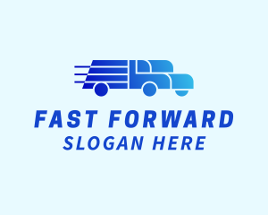 Blue Fast Transportation  logo design