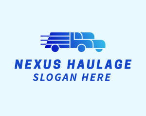 Blue Fast Transportation  logo design