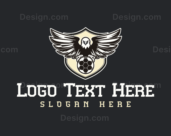 Eagle Soccer Ball Emblem Logo